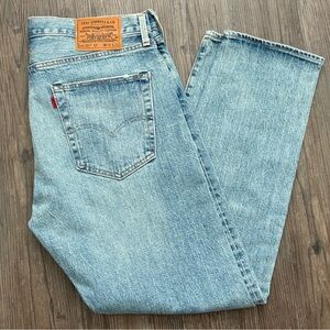 LEVIS PREMIUM 501 X JUSTIN TIMBERLAKE FRESH LEAVE BLUE DENIM JEANS MENS 36X32